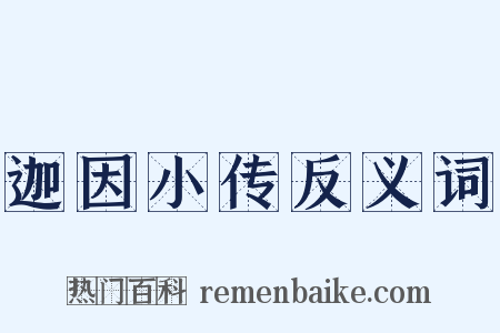 迦因小传反义词是什么意思的图片